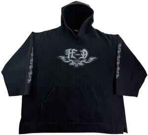 Vintage y2k Harley Davidson Hoodie Tribal Sleeve Graphic Men's XL Sweatshirt